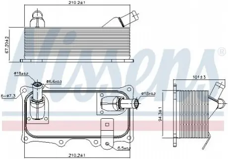 Радіатор масла NISSENS 90785