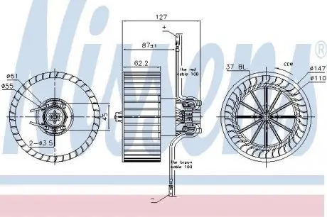 Вентилятор обігрівача NISSENS 87402