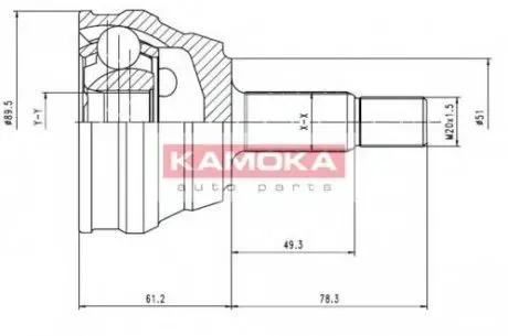 Шарнирный комплект, приводной вал KAMOKA 7094