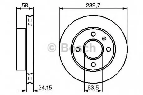 Тормозной диск 0 986 478 148 BOSCH 0986478148
