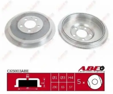 Тормозной барабан ABE C6S003ABE