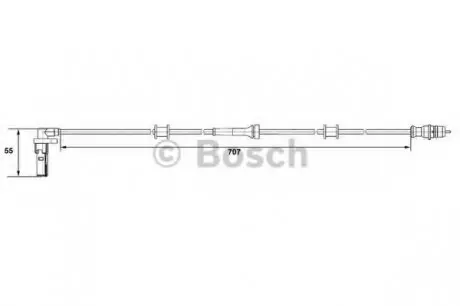 Датчик, частота вращения колеса BOSCH 0265007532
