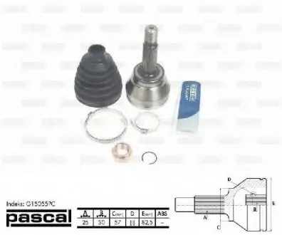 Шарнирный комплект, приводной вал PASCAL G15055PC