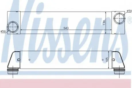 Інтеркулер BMW 7 E65-E66-E67-E68(01-)730 d(+)[OE PML000010] NISSENS 96657
