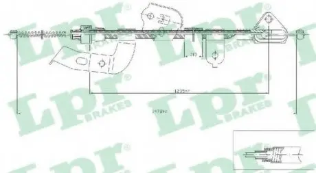 Трос, стоянкова гальмівна система LPR C0133B