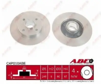 Диск тормозной ABE C4P010ABE (фото 1)