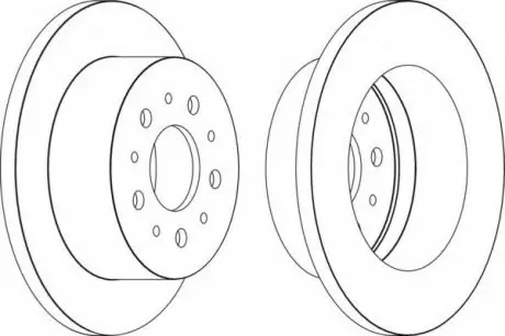 Диск гальмо. зад. Ducato 18 06>15 (R16) (к-т 2шт)) FERODO DDF1653