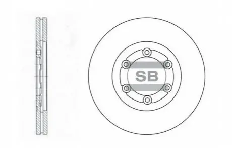 Диск гальмівної Sangsin Hi-Q (SANGSIN) SD2008