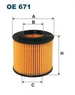 Фільтр масляний OE 671 PROMO FILTRON OE671