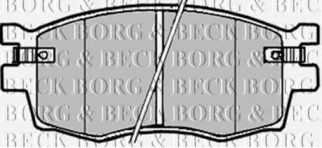 Комплект тормозных колодок, дисковый тормоз BORG & BECK BBP1923 (фото 1)