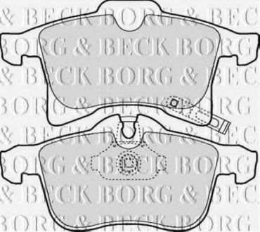 Комплект гальмівних колодок, дискове гальмо BORG & BECK BBP1875 (фото 1)