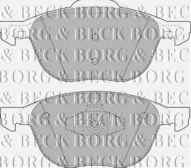 Комплект гальмівних колодок, дискове гальмо BORG & BECK BBP1864