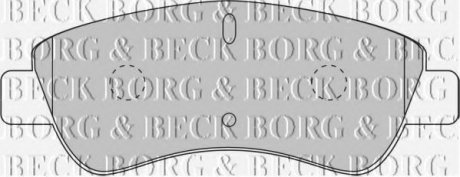 Комплект гальмівних колодок, дискове гальмо BORG & BECK BBP1703