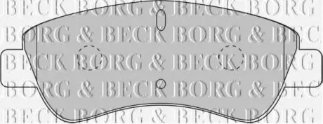 Комплект тормозных колодок, дисковый тормоз BORG & BECK BBP1703