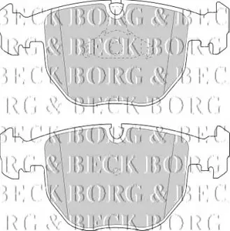 Комплект гальмівних колодок, дискове гальмо BORG & BECK BBP1595