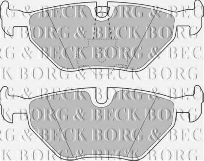 Комплект гальмівних колодок, дискове гальмо BORG & BECK BBP1591 (фото 1)