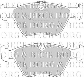 Комплект гальмівних колодок, дискове гальмо BORG & BECK BBP1590 (фото 1)