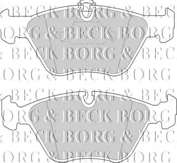 Комплект гальмівних колодок, дискове гальмо BORG & BECK BBP1590