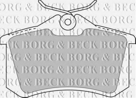 Комплект гальмівних колодок, дискове гальмо BORG & BECK BBP1512