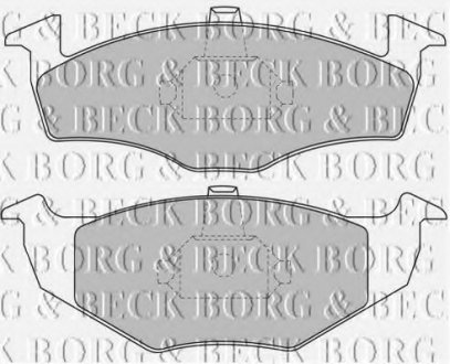 Комплект гальмівних колодок, дискове гальмо BORG & BECK BBP1471