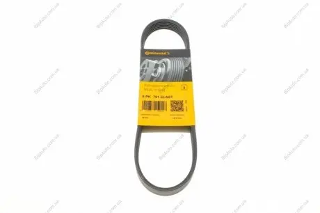 Ремінь генератора поліклиновий CONTINENTAL 6PK701 ELAST Contitech 6PK701ELAST