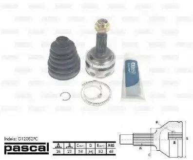 Шарнирный комплект, приводной вал PASCAL G12082PC