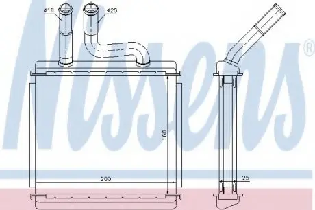 Радіатор опалювача салону NISSENS 76507