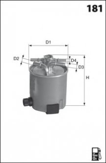 Фильтр топлива AUDI A6 2.7TDI MECAFILTER ELG5418 (фото 1)