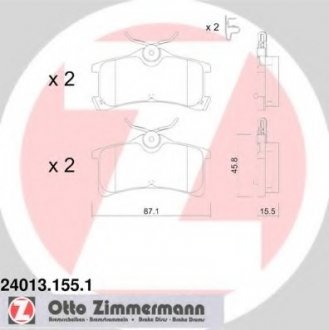 Гальмівні колодки дискові ZIMMERMANN 240131551