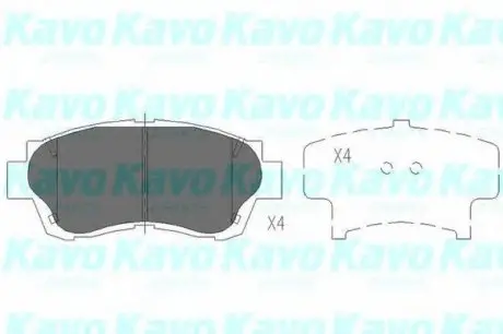 Тормозные колодки дисковые KBP-9042 KAVO KBP9042