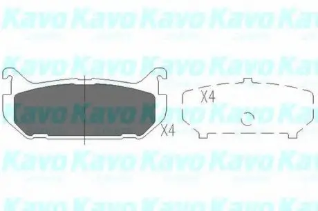 Тормозные колодки дисковые KBP-4508 KAVO KBP4508