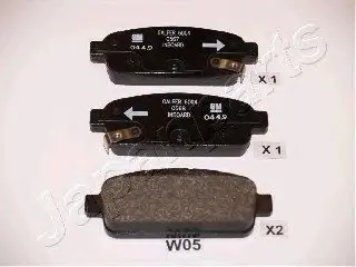 Гальмівні колодки дискові PP-W05AF JAPANPARTS PPW05AF