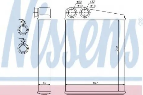 Радиатор отопителя MERCEDES GL-CLASS W 164 (06-) NISSENS 72046