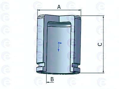 Поршень, корпус скобы тормоза ERT 151101C (фото 1)