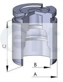 Поршень, корпус скоби гальма D02593 ERT 150555C