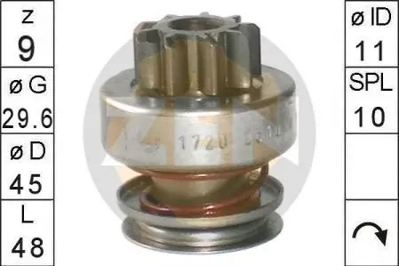 Бендікс стартера ZEN ZN1720