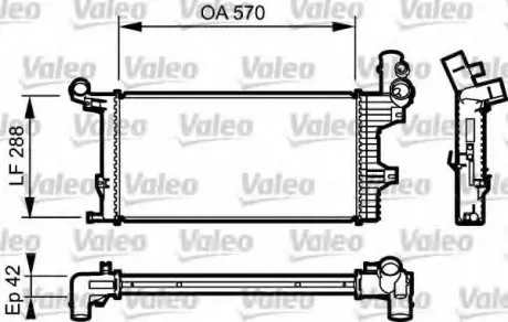 Радіатор, охолодження двигуна Valeo 732303