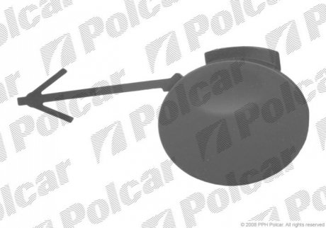 Заглушка крюка буксировки под покраску OPEL CORSA D 07.06-01.11 (O) Polcar 555807-9