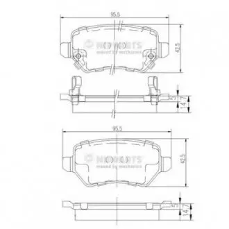 Гальмівні колодки дискові NIPPARTS N3610310