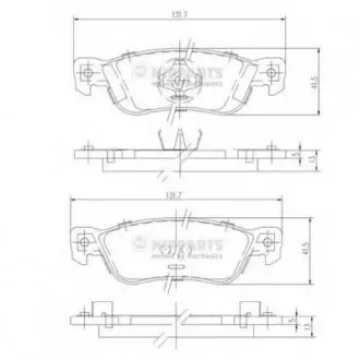 Гальмівні колодки дискові NIPPARTS J3619000