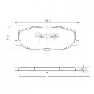 Тормозные колодки дисковые NIPPARTS J3608003