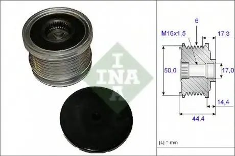 Шкив генератора инерционный INA 535014810