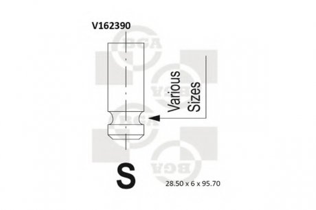 Впускний клапан BGA V162390 (фото 1)