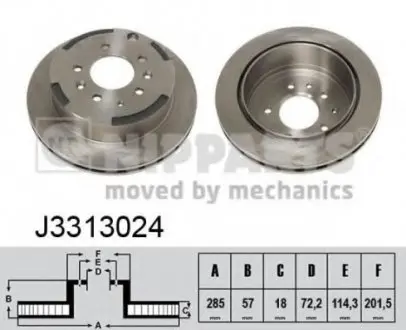 Тормозные диски NIPPARTS J3313024