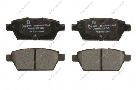 Комплект тормозных колодок, дисковый тормоз Delphi LP2493