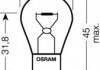 Лампа розжарювання, ліхтар покажчика повороту, Лампа розжарювання, ліхтар сигналу гальмування, Лампа розжарювання, задня протитуманна фара, Лампа розжарювання, фара заднього ходу, Лампа розжарювання, задній гарабітний вогонь, Лампа розжарювання, ліхт OSRAM 7511 (фото 2)