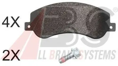 Тормозные колодки дисковые ABS A.B.S. 37793