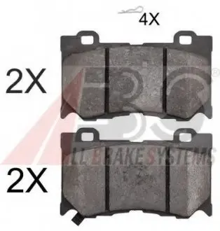Тормозные колодки дисковые ABS A.B.S. 37768