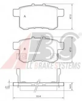 Гальмівні колодки дискові ABS A.B.S. 37756 (фото 1)