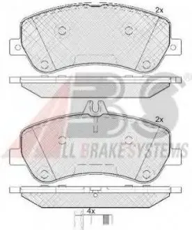 Тормозные колодки дисковые ABS A.B.S. 37748